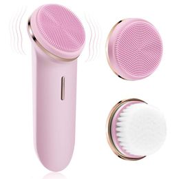 Face Care Devices Sonic Cleansing Brush Vibrating Scrubber 5 Speed Modes IPX7 Waterproof Rechargeable Deep Cleaning for All Skins Type 230314