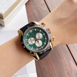 2023 Men's Luxury Quartz Watch Business Fashion leisure six-pin timing multi-function Calendar Luminous Watch Belt Watches