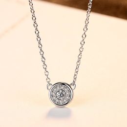 Designer cute bear high-end s925 silver pendant necklace Korean fashion women micro-set zircon collar chain necklace jewelry gift