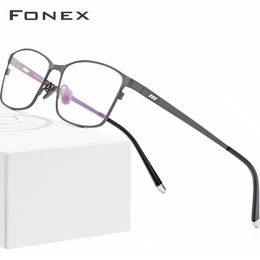 Sunglasses Frames Pure Titanium Glasses Men Square Eyewear Male Classic Full Optical Frame Prescription Eyeglasses Gafas Oculos 8505 Fashion