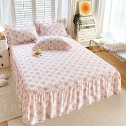 Bed Skirt Double Bed Skirt Cotton Bedspreads Cover King Queen Size Bedspread on The Bed1.2/1.5/1.8/2.0M Summer Dustproof Bed Decorations 230314