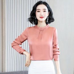 Women's Blouses The Latest Design Shirt Women's Long-sleeved Autumn Office Ladies Professional Jacket Temperament Solid Colour Bottoming