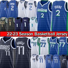 CUSTOM Luka Doncic Kyrie Irving Basketball Jerseys LaMelo Ball Charlottes Hornetes City 77 11 1 Blue Black Edition Green Mens T-Shirt 2022 2