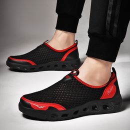 Water Shoes Nine o'clock Mesh Men Aqua Shoes Outdoor Breathable Quick Dry Water Sneakers Light Anti-skid Sport Footwear Large Size 38-48 230314