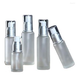 Storage Bottles 20/30/50ml Fine Mist Spray Bottle Clear Frosted Cylinder Toner Water Sprayer Refillable Body Care Glass Lotion Pump 10pcs