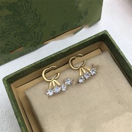 Designer Earring Letter Double G Logo Stud Earing Luxury Women Fashion Hoop Jewellery Metal GGity Crystal Pearl Earring cjeweler Women's Gift asq