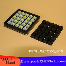 QMK Keyboard VIA Function 25 keys Macropad DIY Gateron/Cherry Switch Hot swappable Programming Keypad Blank keycap Mechanical