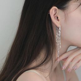 Hoop Earrings Fashion Sell Trendy 925 Sterling Silver Heart For Women Real Ear Studs Initial AEZ07