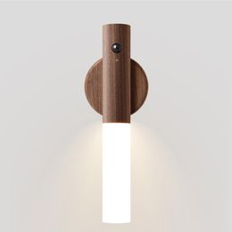 Wall Lamp Motion Sensor Rechargeable Light LED Kitchen Cupboards Smart Stairs Lighting Hallway Bedroom Closets Cabinets Movement