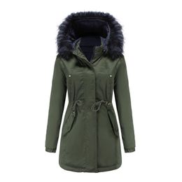 Women's Down & Parkas Creative Double-sided Wear Cotton Coat Detachable Fur Collar Hat Quilted Parka DropWomen's