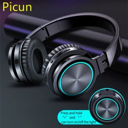 Headsets Picun Wireless Headphones Strong Bass Bluetooth Headset Noise Cancelling Bluetooth Earphones Low Delay Earbuds for Gaming Phone 230314