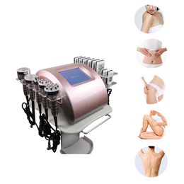 Top Selling 6 in 1 Vacuum 40K Cavitation RF Ultrasound Machine for Skin Lifting Body Slimming with 8 Pads Laser