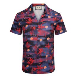 BB Fashion Hawaii Floral Letter Print Beach Shirts Men's Designer Silk Bowling Casual Shirts Men SummerShorts Short Sleeve Loose Dress Shirt Outfit Tracksuits