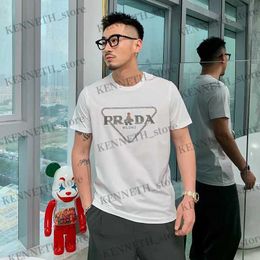 Men's T-Shirts 2022 Spring and Summer New Men's T-Shirt Short Sleeve Luxury European Fashion Half Sleeve Mercerized Cotton Slim Fit Versatile T T230314