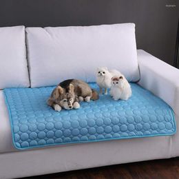 Cat Beds 6 Kinds Dog Cooling Mat Summer Pad For Dogs Breathable Blanket Ice Pads Washable Sofa Pet Bed