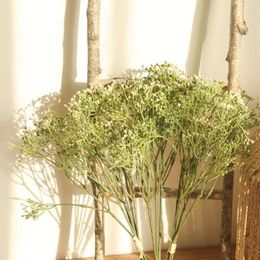 Decorative Flowers Simulation Gypsophila Peas Plants Bundle Plastic Fake Grass For Home Decoration Wedding Background Pography Props Faux