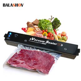 Vacuum Food Sealing Machine Household Eletric Vacuum Food Sealer Automatic Vacuum Packaging Machine 220V Vaccum Packer With 10Pcs Vacuum Bags Kichen Tool 230314