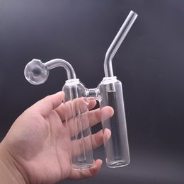 Recycler Glass Bongs Hookah Double Bottle Ash Catcher Bong Thick Dab Rigs Water Pipes Beaker Bong Heady with Downstem Oil Burner Pipe Cheapest