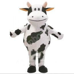 Super Cute Fat Cow Mascot Costumes Cartoon Character Outfit Suit Xmas Outdoor Party Outfit Adult Size Promotional Advertising Clothings