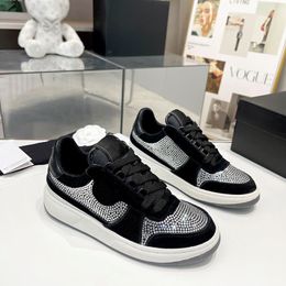 Designer Sneakers Oversized Casual Shoes Leather Luxury Velvet Suede Womens Espadrilles Trainers women Flats Lace Up Platform 1978 W289 01