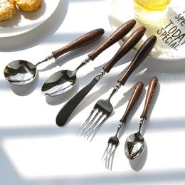 Dinnerware Sets Japanese Stainless Steel Party High Quality Travel Fork Spoon Knife Kitchen Cutlery Cozinha Utensilios Home Tableware