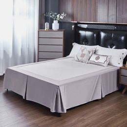 Bed Skirt CQ005 Solid Colour Bed Skirt Bedspread Sanding Bed Cover Bed Sheet Mattress Protective Cover Multicolor Optional 230314