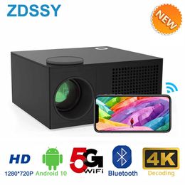 Projectors ZDSSY P36 Mini Projector 4K Supported Android 10 WIFI Projectors 2K Native 720P Home Theatre Video Beamer Full HD Beamer R230306