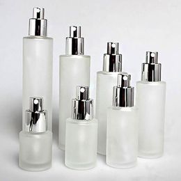 Storage Bottles Top Sale Glass Bottle And Jar 80ml On Serum Pump Spray Luxury Cosmetic Packaging