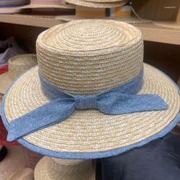Wide Brim Hats 2023 Summer Vintage Bow Cowboy Hat For Women Men Straw Sun Vacation UV Protection Beach Designer Fadora