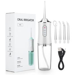 Oral Irrigators Portable Oral Irrigators Dental Water Flosser Water Jet Floss Tooth Pick 4 Mouth Washing Machine 3 Modes for Teeth Whitening 230314