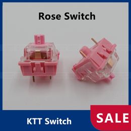 KTT Switch Rose Switches Linear SMD LED 3pins 43g Mechanical Keyboards Custom RGB RGB Transparent Compatible GK61 Anne Pro 2