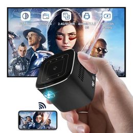 Projectors Mini DLP Projector Smart TV WIFI Portable Home Theater Wireless Bluetooth Android Outdoor Full HD Video Projector R230306