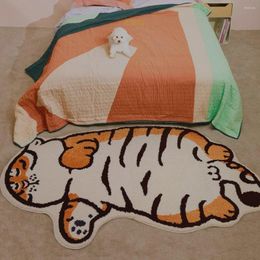 Carpets Tiger Carpet Living Room Cute Cartoon Bedroom Rug Anti Slip Bedside Floor Mat Bath Home Decor Animal Print