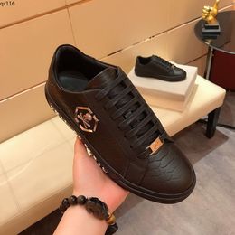 Designer Shoes Fashion Luxury Shoes Men's Leather Lace Up Platform Oversized Sole Sneakers Casual Shoes Size 38-45 mkjkkl qx11600006