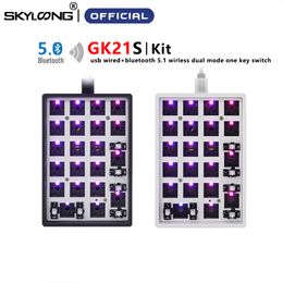 SKYLOONG GK21S GK21 Numpad Mechanical Numeric Keyboard Hot Swappable Bluetooth Tablet Laptop Desktop RGB Smd Kailh Box MX Switch