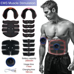Other Massage Items EMS Abdominal Muscle Stimulation Trainer USB Abs Fitness Training Hip Massager Home Gym Weight Loss Body Slimming 230314