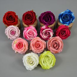 20pcs Silk Rose Flowers Heads Velvet Vivid Rose for Wedding Indoor Decoration Home Decorative Fake Plants