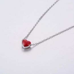 Pendant Necklaces Jisensp Classic Heart Love For Couples Korean Ladies Fashion Trendy Necklace Valentine's Day Gift Of SYXL085