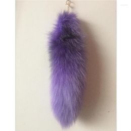 Keychains Women Real Fur Tail Keychain Bag Tassel Tag Charm Handbag Pendant Female Large Backpack Accessory Key Ring WholeSale Price