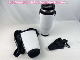 Sublimation 40oz Tumbler Holder Blank Reusable Water Bottle Sleeve Organisation Neoprene Insulated Sleeves Cup Cover Z11