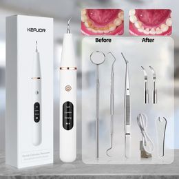 Other Oral Hygiene G6 Ultrasonic Dental Calculus Remover Teeth Plaque Tartar Eliminator Stains Cleaner Electric Dental Tooth Stone Remover 230313