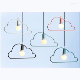 Pendant Lamps Nordic Clouds Shape Lights Modern Creative Children Room Decor Hanging Lamp Indoor Cafe Kitchen Cartoon Bedroom Bar