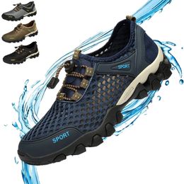 Water Shoes Aqua Shoes Men Non-slip Fishing Quick-drying Breathable Water Shoes Diving Walking Mesh Sport Rubber Sneakers 230314