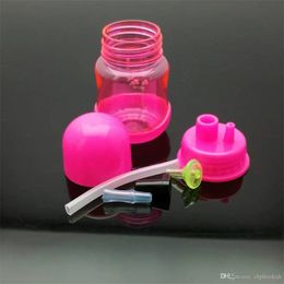 Smoking Pipes Coloured plastic bottle pot ,Wholesale Bongs Oil Burner Pipes Water Pipes Glass Pipe Oil