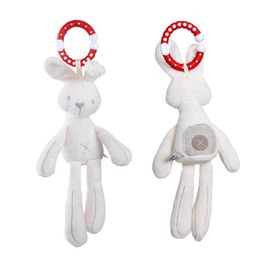 28cm Cute Baby Crib Windbell Rabbit Bear Elephant Monkey Ringer Bed Comforting Doll Early Education New Born Mobiles Toy Wholesale