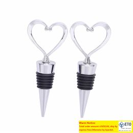 Aluminum Alloy Heart Bottle Stopper Wine Storage Twist Cap Plug Wine Reusable Vacuum Sealed Bottle Elegant Heart Shaped Wine