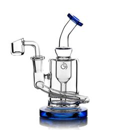 16cm mini oil rigs hookahs recycler bong bubbler smoke glass pipe dab water bong with 10mm glass banger