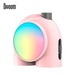 Portable Speakers Divoom Planet-9 Decorative Mood Lamp with Programmable RGB LED Light Effects Neon Light Atmosphere Bedside Lamp Music Control 230314