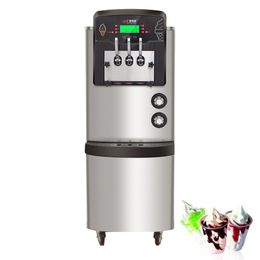 Commercial Soft Serve Ice Cream Machine Electric Vertical Three Flavours Ice Cream Makers