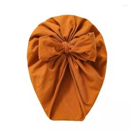 Hats Cotton Hair Bow Knot Baby Turban Hat Big Ear Toddler Beanie Headwraps